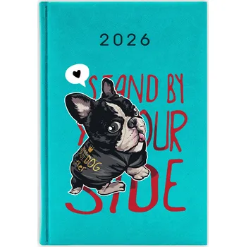 Kalendář Knižkový kalendář 2026 A5 FunnyCase modrý