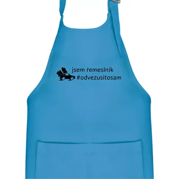 Kuchyňská zástěra Odvezu si to sám - Dětská zástěra na vaření - Univerzální velikost ( Světlý tyrkys )