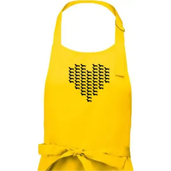 Kuchyňská zástěra Jezevčík - Srdce - Dámská zástěra na vaření - Univerzální velikost ( Žlutá )