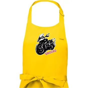 Kuchyňská zástěra Moto Enduro - Dámská zástěra na vaření - Univerzální velikost ( Žlutá )