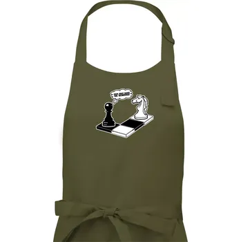 Kuchyňská zástěra Jdem hrát radši na schovku - Pánská zástěra na vaření - Univerzální velikost ( Khaki )