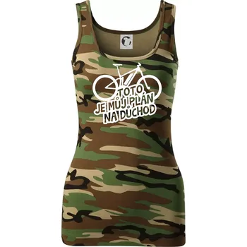 Ebike plán na důchod - Dámské Maskáčové tílko - S ( Hnědý maskáč )