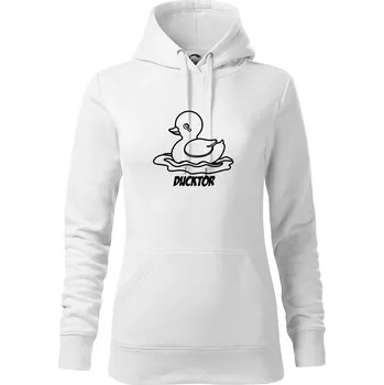 Dámská mikina Ducktor - Mikina dámská Cape s kapucí - L ( Bílá )