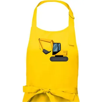 Kuchyňská zástěra Bagr bez nápisu z boku - Dámská zástěra na vaření - Univerzální velikost ( Žlutá )