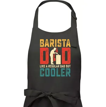 Kuchyňská zástěra Barista dad like a regular dad but cooler - Pánská zástěra na vaření - Univerzální velikost ( Dřevěné uhlí )