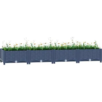 Vyvýšený záhon vidaXL Vyvýšený záhon 160 x 40 x 23 cm polypropylen [153307] Barva: Modro-šedá