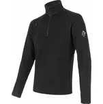 Sensor Sensor Merino Wool UPPER pánská mikina, kr.zip - černá velikost XXL