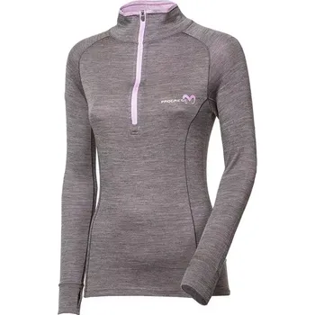 Pánské tričko PROGRESS Progress Merino Bamboo dámský termo rolák s dlouhým rukávem, šedá/levandule velikost L