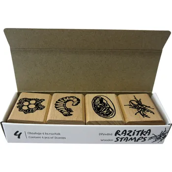 Dětské razítko ANIMAL LIFE Dřevěná razítka – Životní cyklus ROHÁČ
