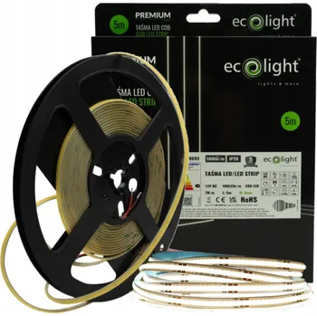 LED osvětlení LED pásek COB eco light 7 W/m 4000 K IP20 12 V 5 m