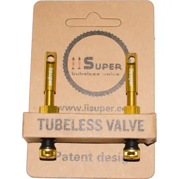 Plášť na kolo iiSuper iiSuper ventilek bezdušový Patendent 44 mm Alloy - 2ks barva zlatá