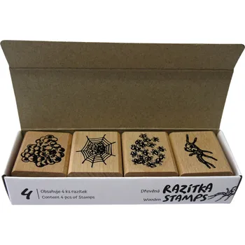 Dětské razítko ANIMAL LIFE Dřevěná razítka – Životní cyklus PAVOUK