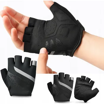 Cyklistické rukavice KRÁTKÉ CYKLISTICKÉ RUKAVICE ROCKBROS S247 LETNÍ TLUMÍCÍ ODRAZKA vel. L