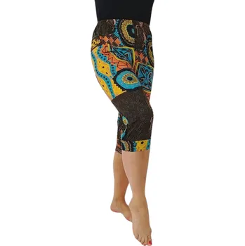 Dámské legíny NOVINKA-Dámské legíny krátké - barevné ornamenty