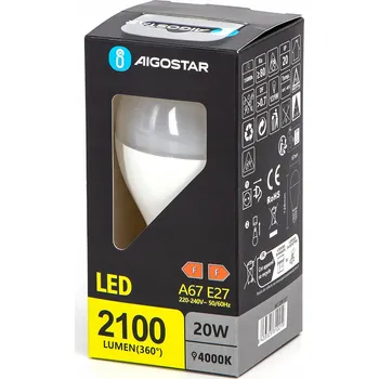 Žárovka LED žárovka A67 E27 20W 4000K 2100lm Denní bílá
