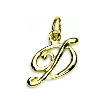 Přívěsek Zlatý přívěsek, žluté zlato, písmenko D - P 437 (Zlaté písmenko)