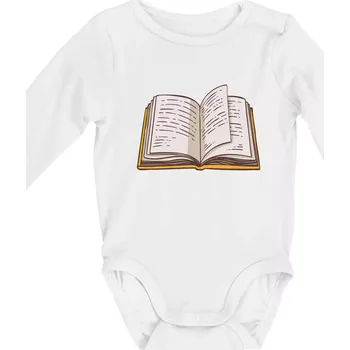 Kniha barevná otevřená - Body kojenecké s dlouhým rukávem - Dlouhý r. do 3 měs ( Bílá )