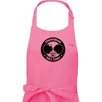 Kuchyňská zástěra Championship Table tennis - kulatý - Dámská zástěra na vaření - Univerzální velikost ( Růžová )