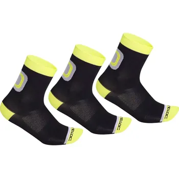 Pánské termo ponožky Dotout Ponožky Dotout Logo black-fluo yellow - 3 PÁRY velikost S - M