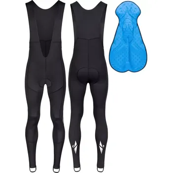 cyklistické kraťasy FORCE Zimní kalhoty FORCE SHARD WINDSTER se šráky a vložkou - černé velikost XS