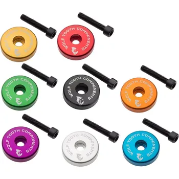 Hlavové složení Wolf Tooth Wolf Tooth Ultralight Stem Cap víčko s integrovaným kroužkem, 5mm barva oranžová