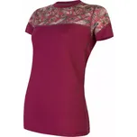 Sensor Dámské triko Sensor Merino Impress, kr. rukáv - lilla/feather velikost XL