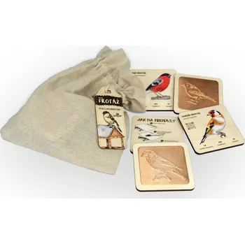 Dětské zboží Lesní svět Frotážová sada malá - Ptáci na krmítku