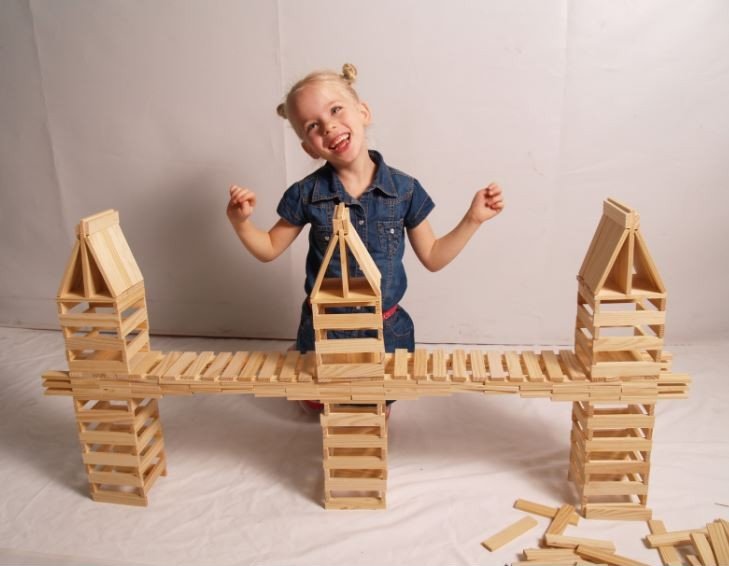 Dřevěná stavebnice City Blocks - 300ks hranolů