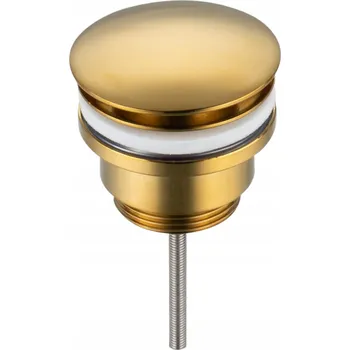 Sifon Zátka umyvadlová výpust Click-Clack kulatý AquaUno zlatá