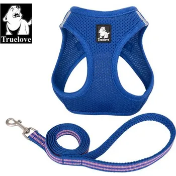 Vodítko pro psa Sada postroj a vodítko pro malé psy/kočky modrý XXS