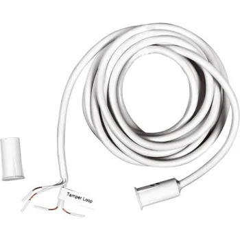 Bezpečnostní detektor TAP 25T - 4 drátový dveřní a okenní dagnetický kontakt závrtný s bezpečnostní smyčkou, bílý a hnědý Barva: Bílá