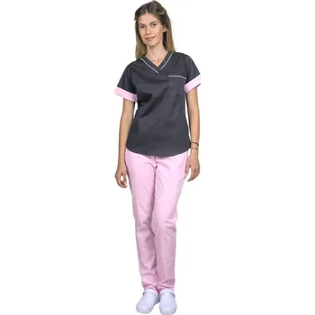 Zdravotnický oděv Černo-růžový zdravotnický set - dámský | drinuniforma.cz