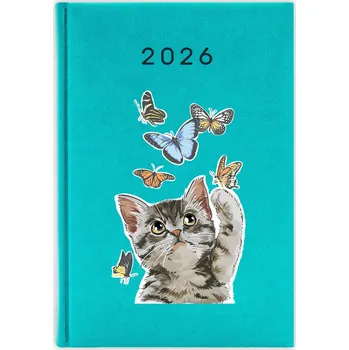 Kalendář Knižkový kalendář 2026 A5 FunnyCase modrý