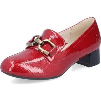 Dámské polobotky DÁMSKÉ POLOBOTKY RIEKER 45052-33 ČERVENÁ Barva: Červená, Velikost: 36