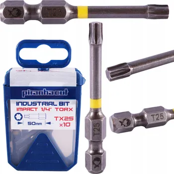 Bit PIRANHACUT T25 50mm 1/4'' 10 Ks BITY TORX, KONCOVKY