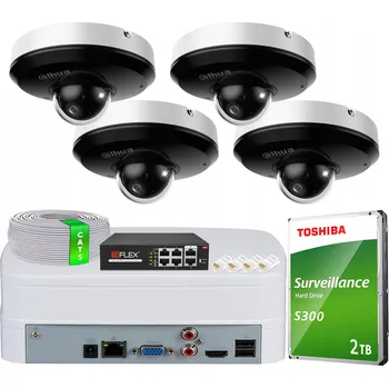 Bezpečnostní kamera Monitorovací sada Dahua 4x kamera SD1A404DB-GNY 4MP 4x STARLIGHT, WizSense