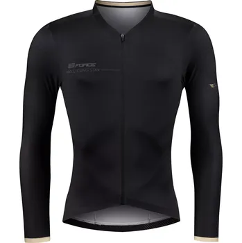 cyklistický dres FORCE Dres Force GOLD dlouhý rukáv, černá velikost M