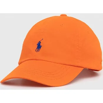 Kšiltovka Bavlněná baseballová čepice Polo Ralph Lauren oranžová barva, 211912843 22X, vel. ONE SIZE
