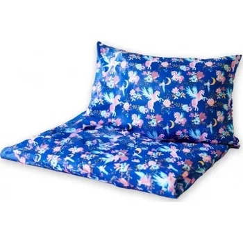 Dětské povlečení, bavlna 2D 140x200/70x80 - Jednorožci v modré, Velikost povlečení 140x200/70x90cm