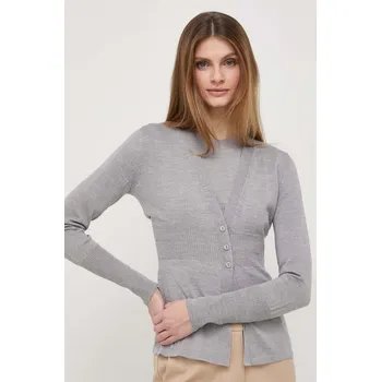 Dámský svetr Tričko a vlněný kardigan Max Mara Leisure 2416381027600 šedá 90X, vel. XS