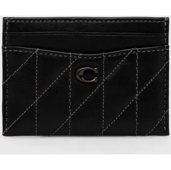 Peněženka Kožené pouzdro na karty Coach Essential Card Case černá barva CM434 99X, vel. ONE SIZE