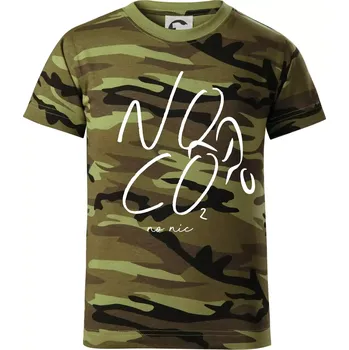 No co no nic kolo - Dětské maskáčové triko - 146 cm/10 let ( Zelený maskáč )