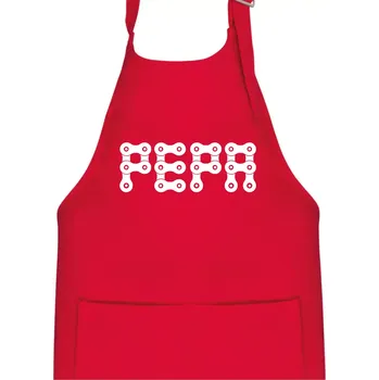 Kuchyňská zástěra Řetěz - Vaše jméno - Dětská zástěra na vaření - Univerzální velikost ( Červená )