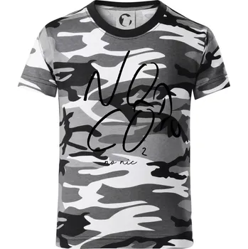 Chlapecké oblečení No co no nic kolo - Dětské maskáčové triko - 134 cm/8 let ( Šedý maskáč )