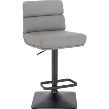 Barová židle ekokůže Erfjord základna černá - šedé