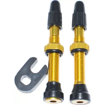 Plášť na kolo iiSuper iiSuper ventilek bezdušový Round Base 44 mm Alloy 2ks barva zlatá