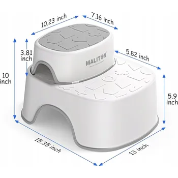 Stolička Stolička Maliton bílá, šedá 25,4 cm