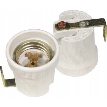 Objímka na žárovku OBJÍMKA keramická patice E27 zásuvka KANLUX hldr