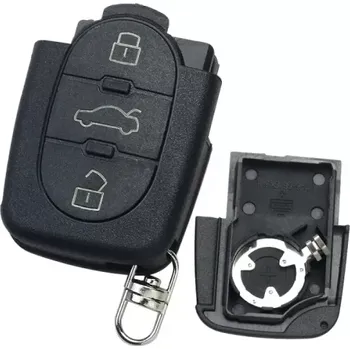 Autoklíč Obal dálkového ovládání Audi 3 tlačítka na 2 baterie