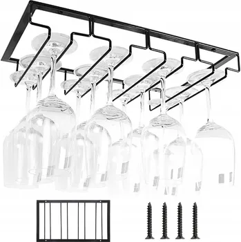 Stojan na víno Držák skleničky na víno, závěsný držák na skleničky na víno, loft